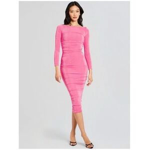 SER.O.YA Pink Midi Dress